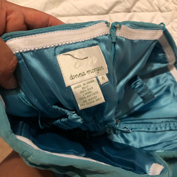 Cocktail Dress aqua color. - Picture 2 of 2